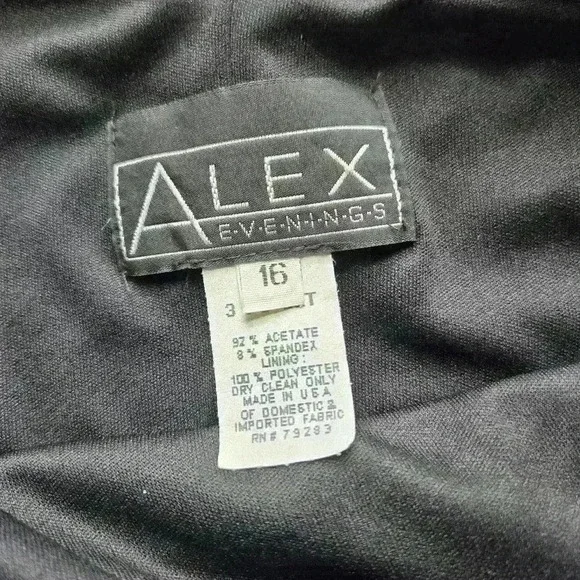 Vintage Alex Evenings Top Sparkly Sleeveless Black Cropped Top Sz 16 Y2K - Picture 2 of 3